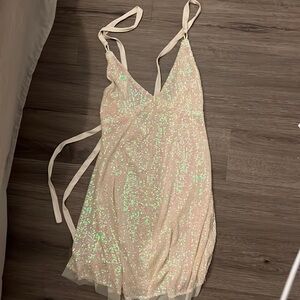 Free people sequin sheer dress